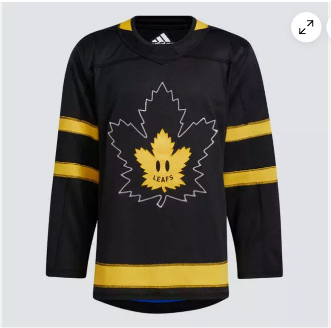 Custom Men Toronto Maple Leafs  black yellow 2024 NHL adidas  Alternate Jersey